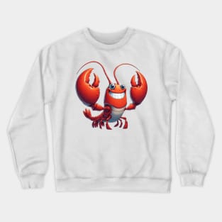 Funny Lobster Illustration Crewneck Sweatshirt